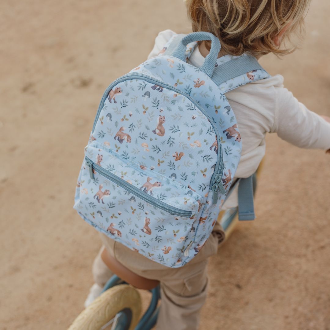 Little Dutch kinderrugtas blauw met Forest Friends thema