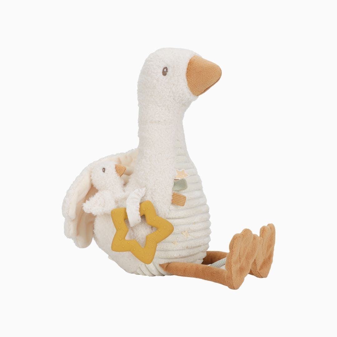 Little Dutch activiteiteinknuffel gans uit de collectie van Little Goose