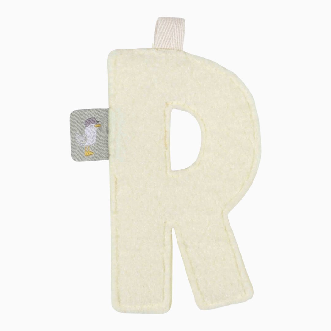 Little Dutch vlaggenslinger element letter R in de kleur licht geel