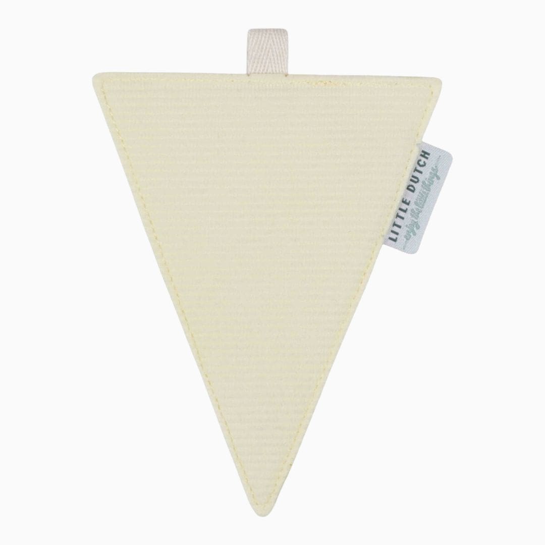 Little Dutch vlaggenslinger element vlaggetje in de kleur licht geel