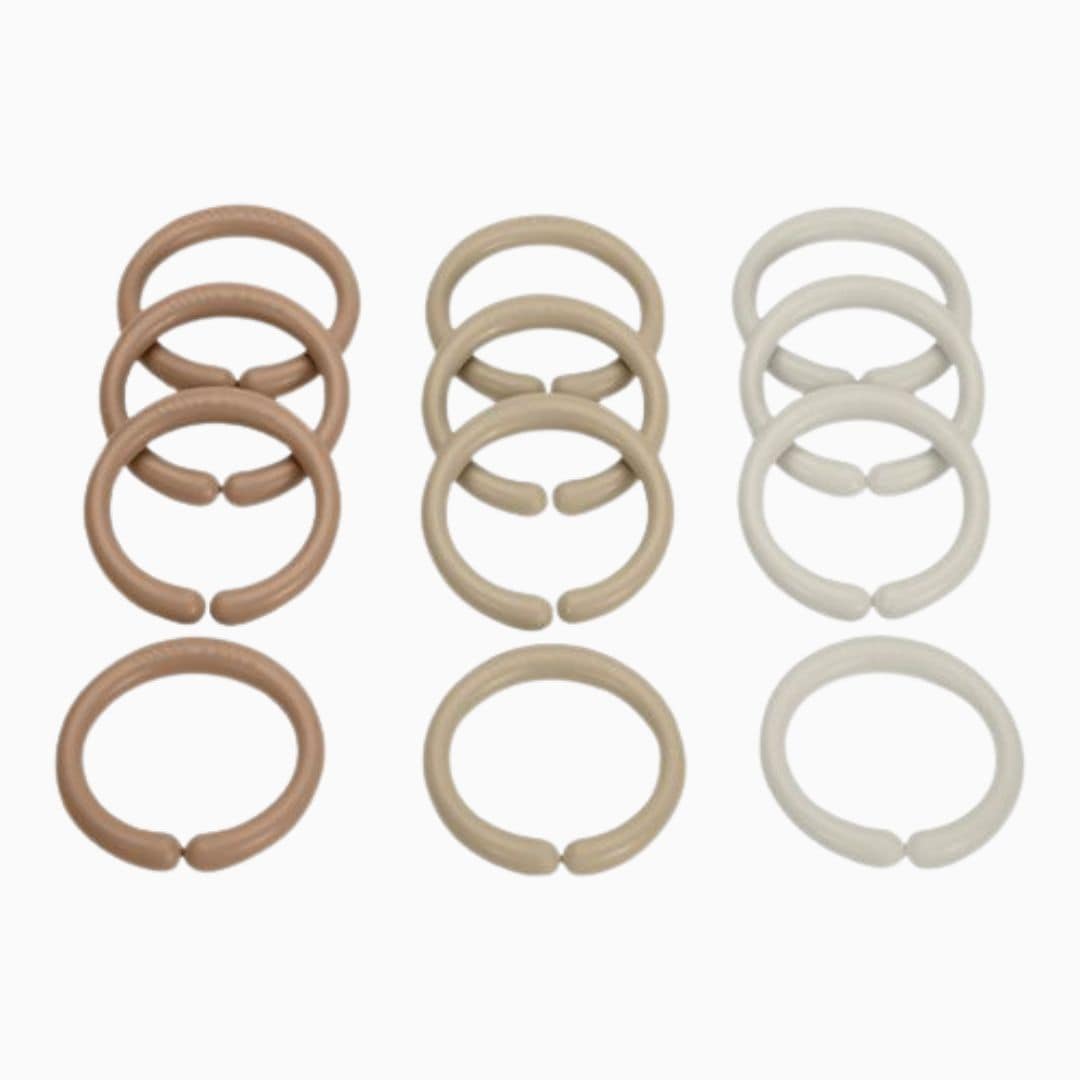 Little Dutch speelgoedringen newborn naturals in de kleur beige