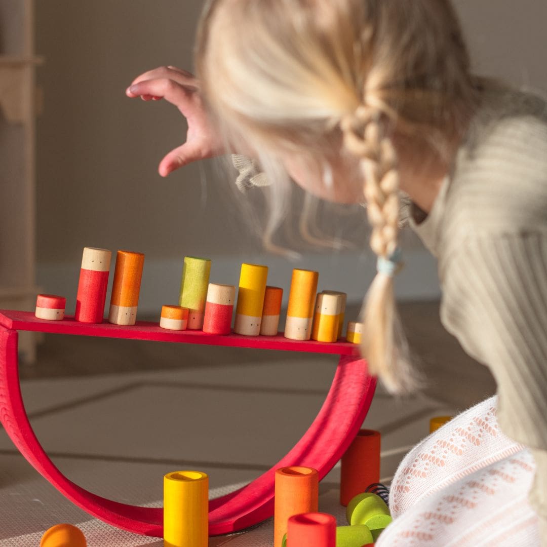 Grapat Lola speelset 72-delig met houten poppetjes, cilinder en blokken