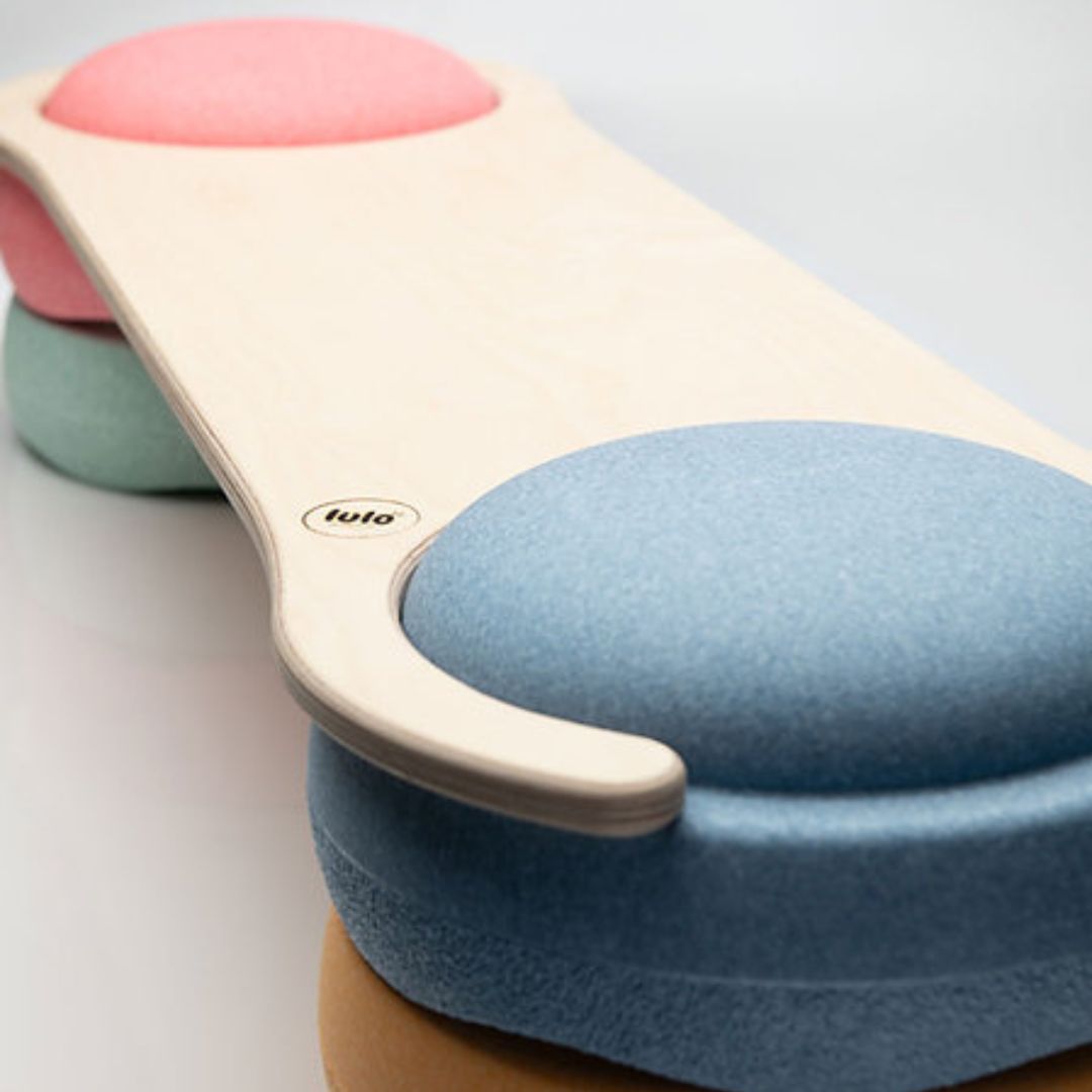 Lulo brede balansplank van hout voor stapelstein-stenen