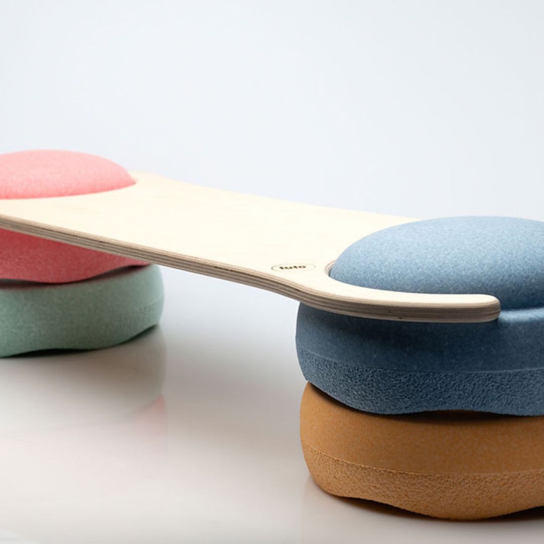 Lulo brede balansplank van hout voor stapelstein-stenen