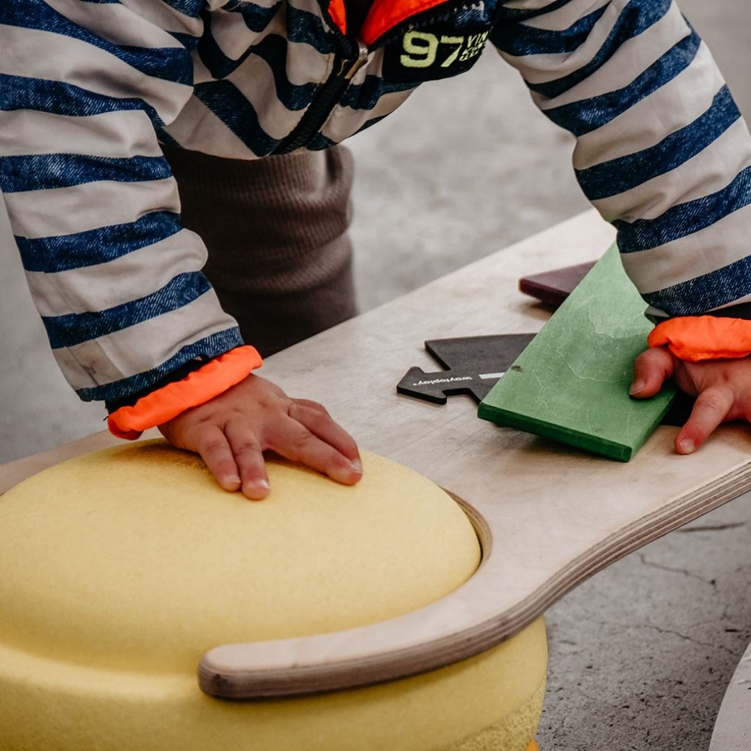 Lulo brede balansplank van hout voor stapelstein-stenen