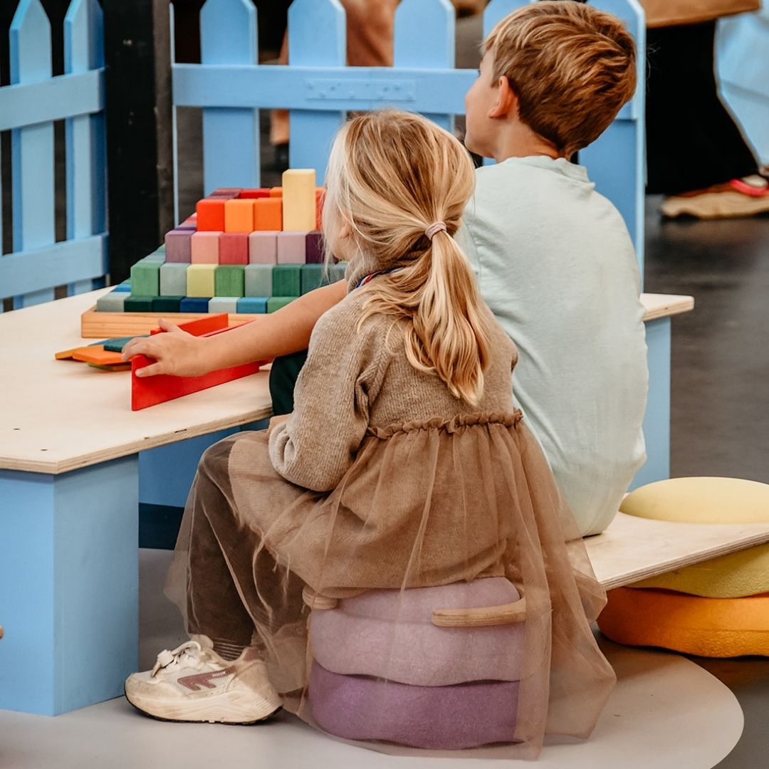 Lulo brede balansplank van hout voor stapelstein-stenen