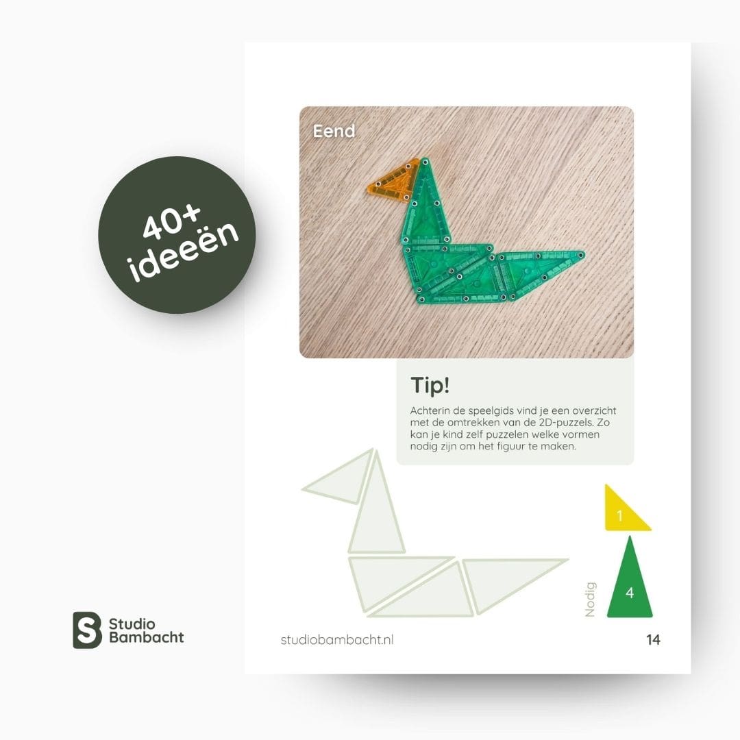 Magna-Tiles MicroMAGS travelset e-book van Studio Bambacht met meer dan 40 spelideeën