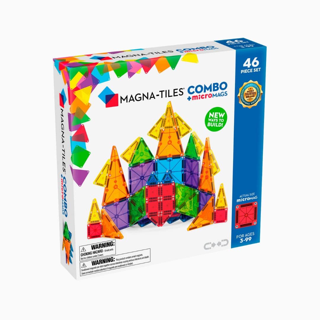 MagnaTiles combiset met micromags mini magnetische tegels 46-delig