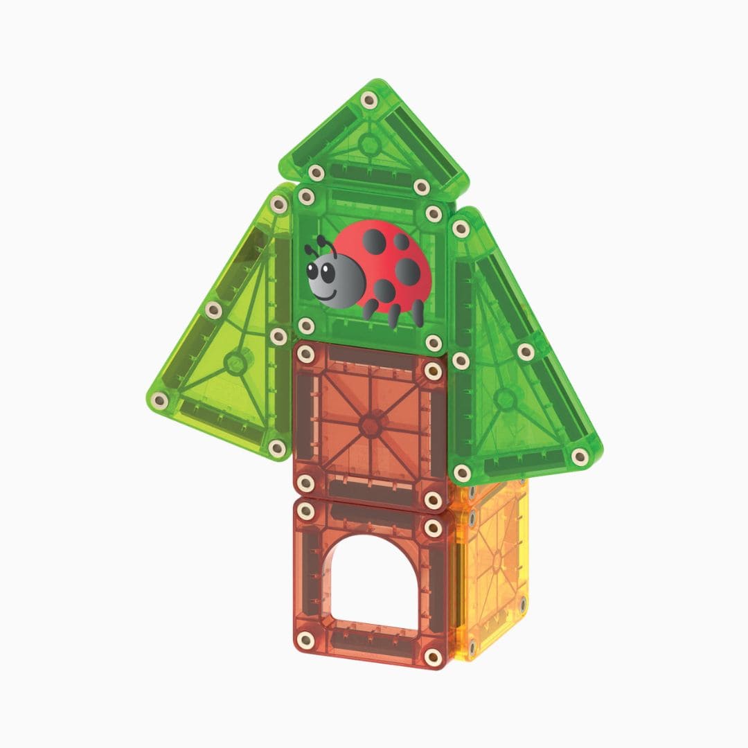 Magna-Tiles travel set met kleine magnetische tegels in het thema bos