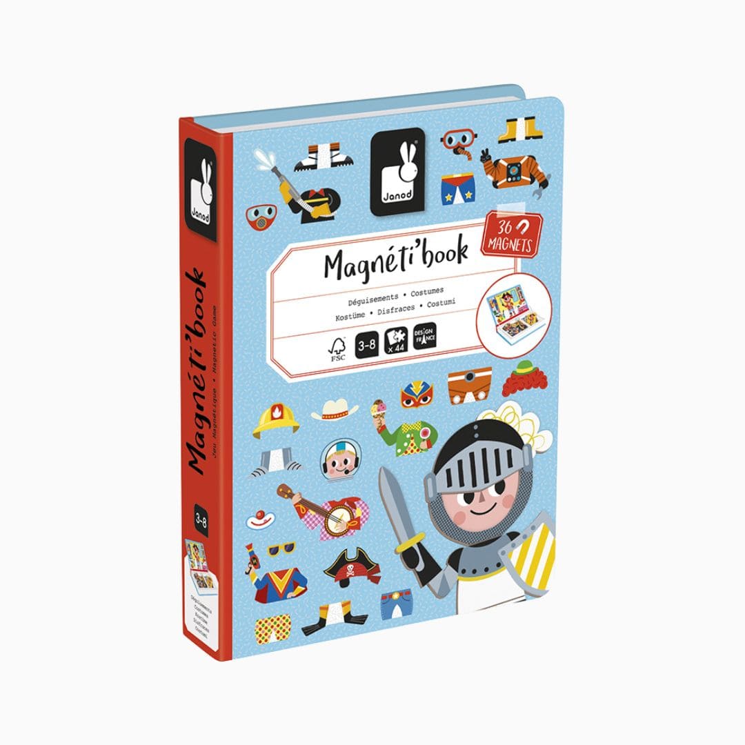 Janod magneetboek - verkleedfeest jongens