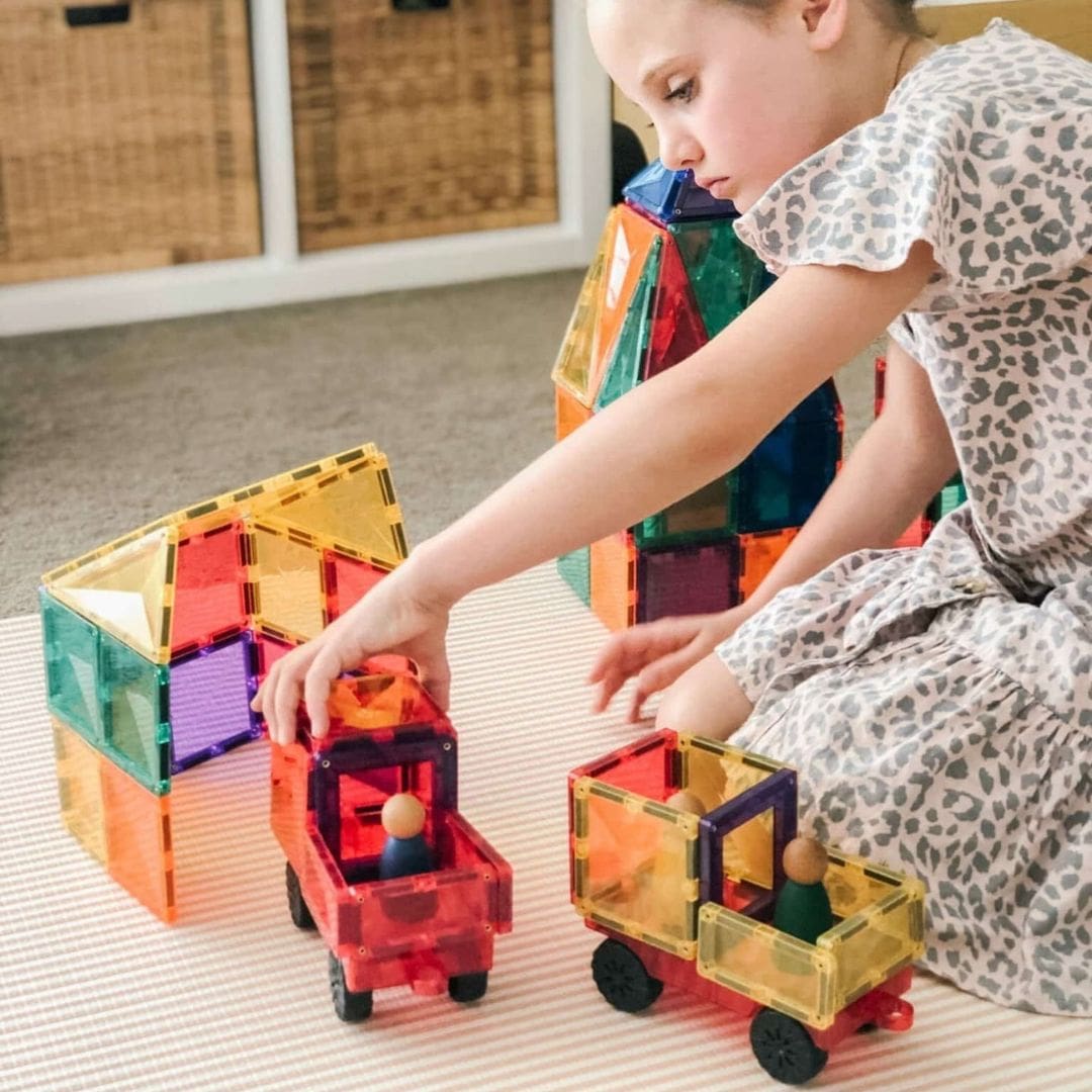 Connetix Rainbow magnetische tegels motion pack om auto te bouwen 24-delig