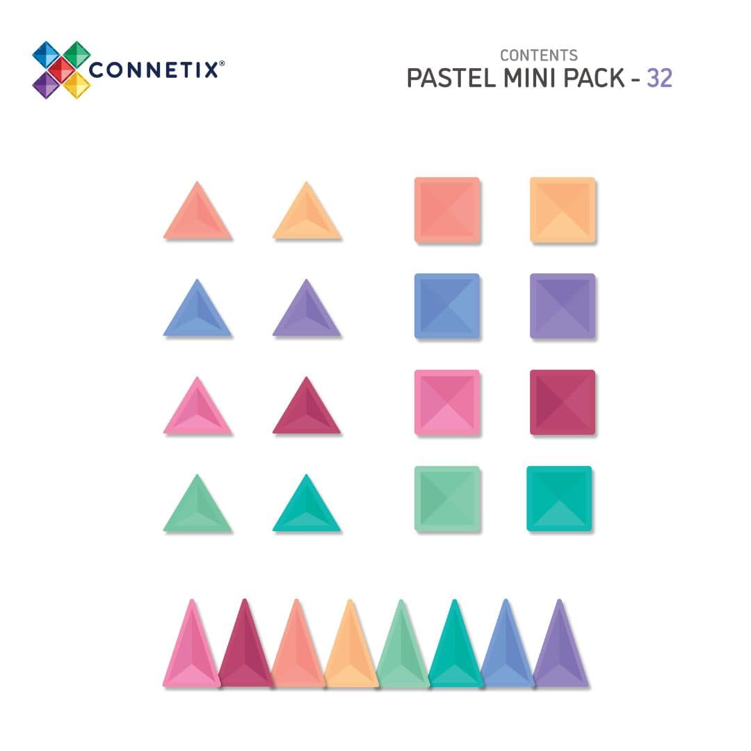 Connetix Pastel magnetische tegels mini pack 32-delig