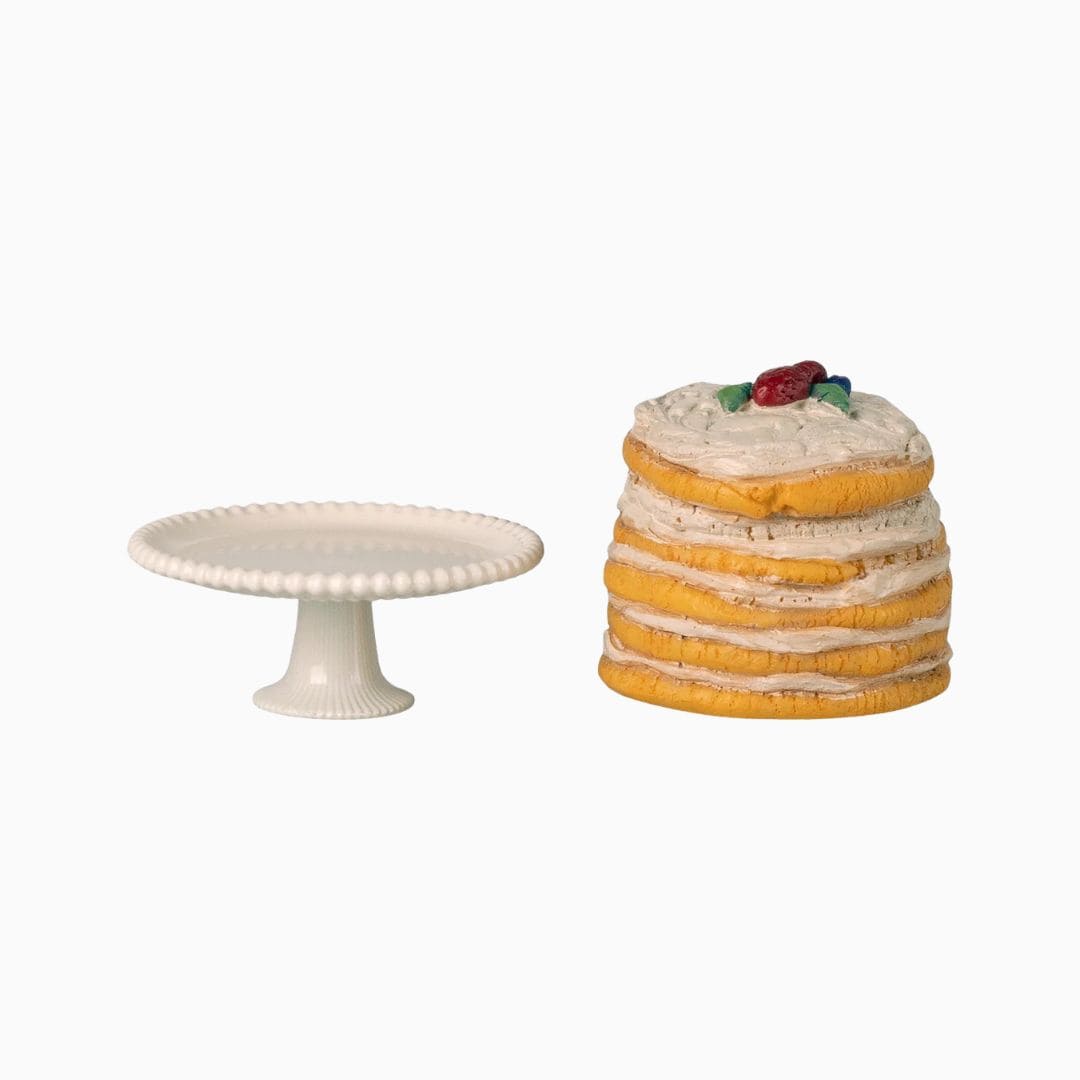 Maileg feesttaart met standaard in de kleur Off White