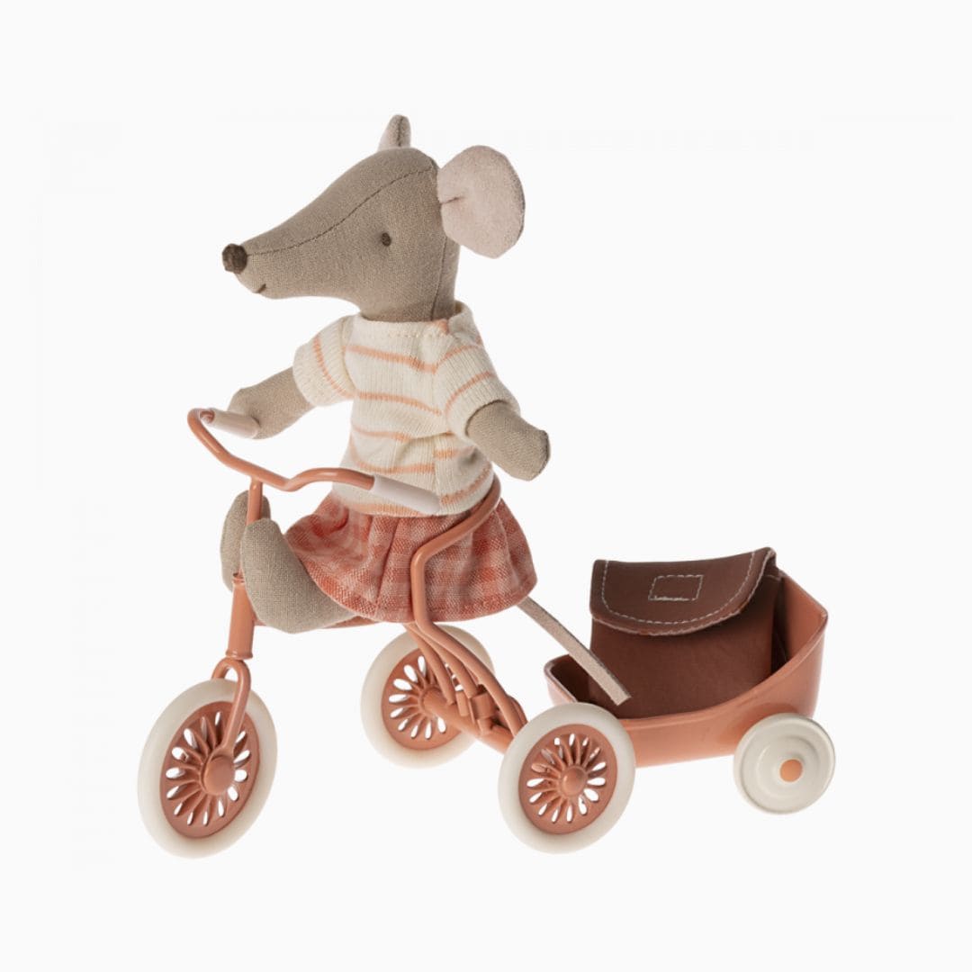 Maileg grote zus driewieler muis coral