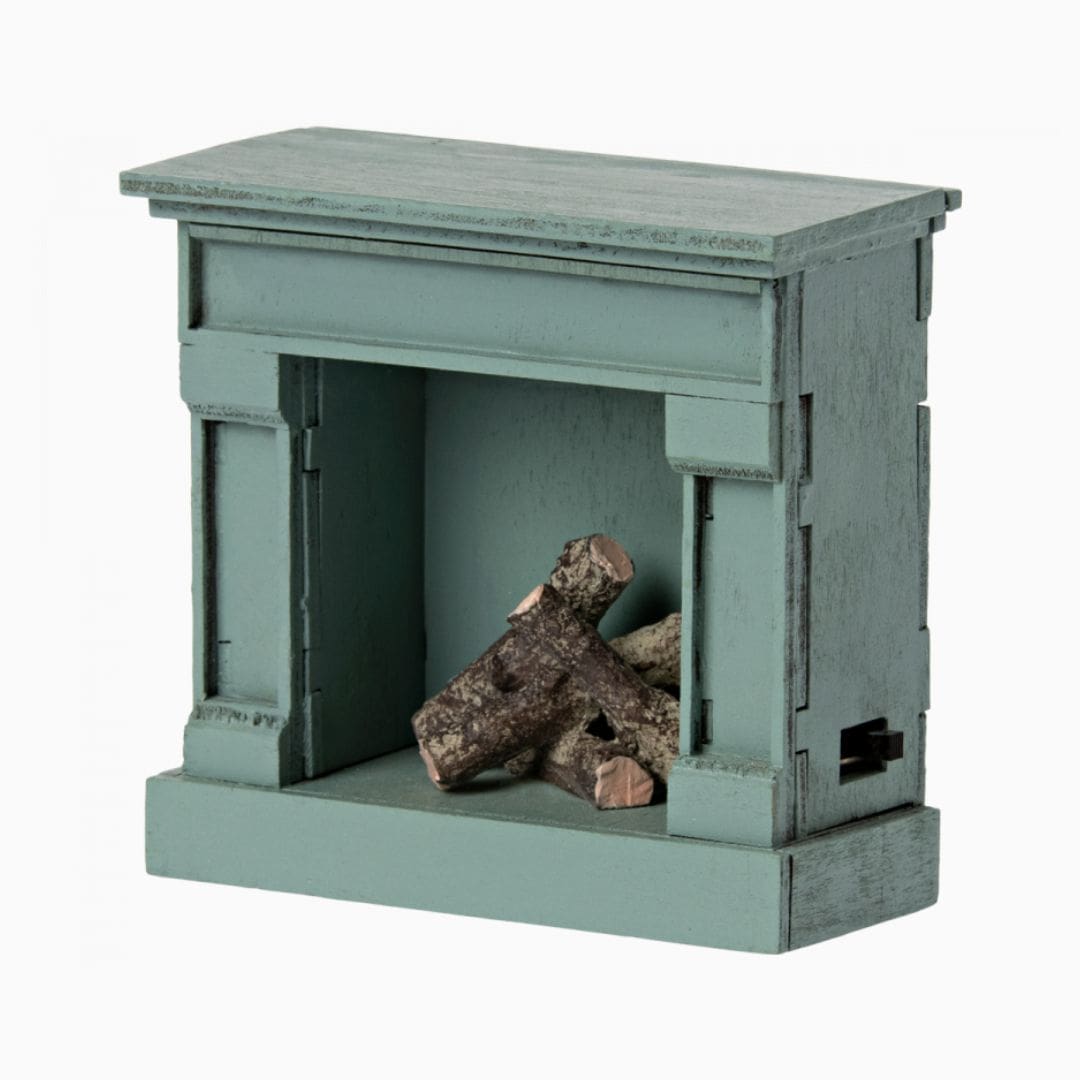 Maileg houten open haard - vintage blue
