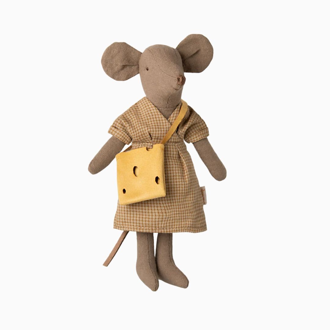 Maileg muis mama in de kleur licht bruin