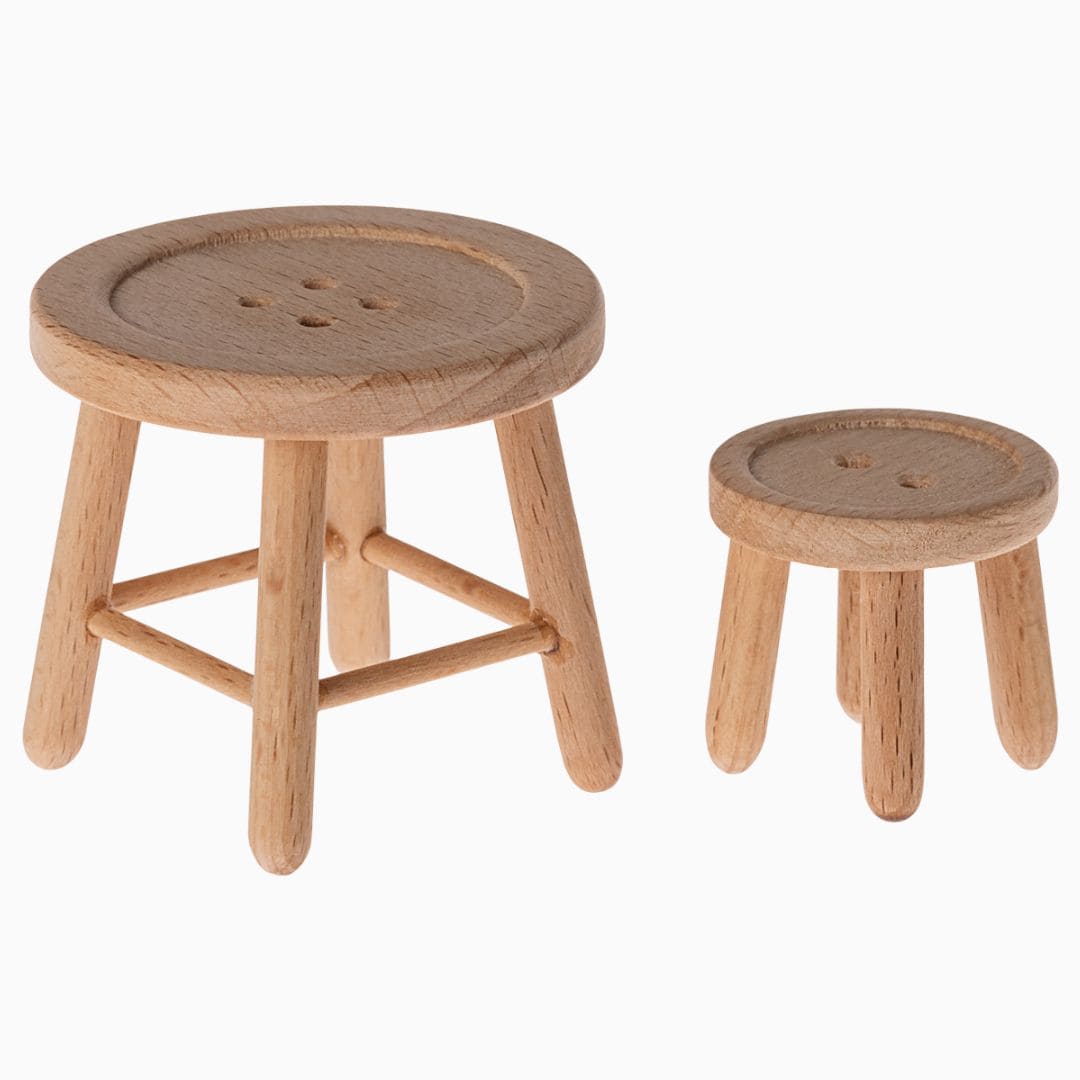 Maileg houten tafel en kruk set