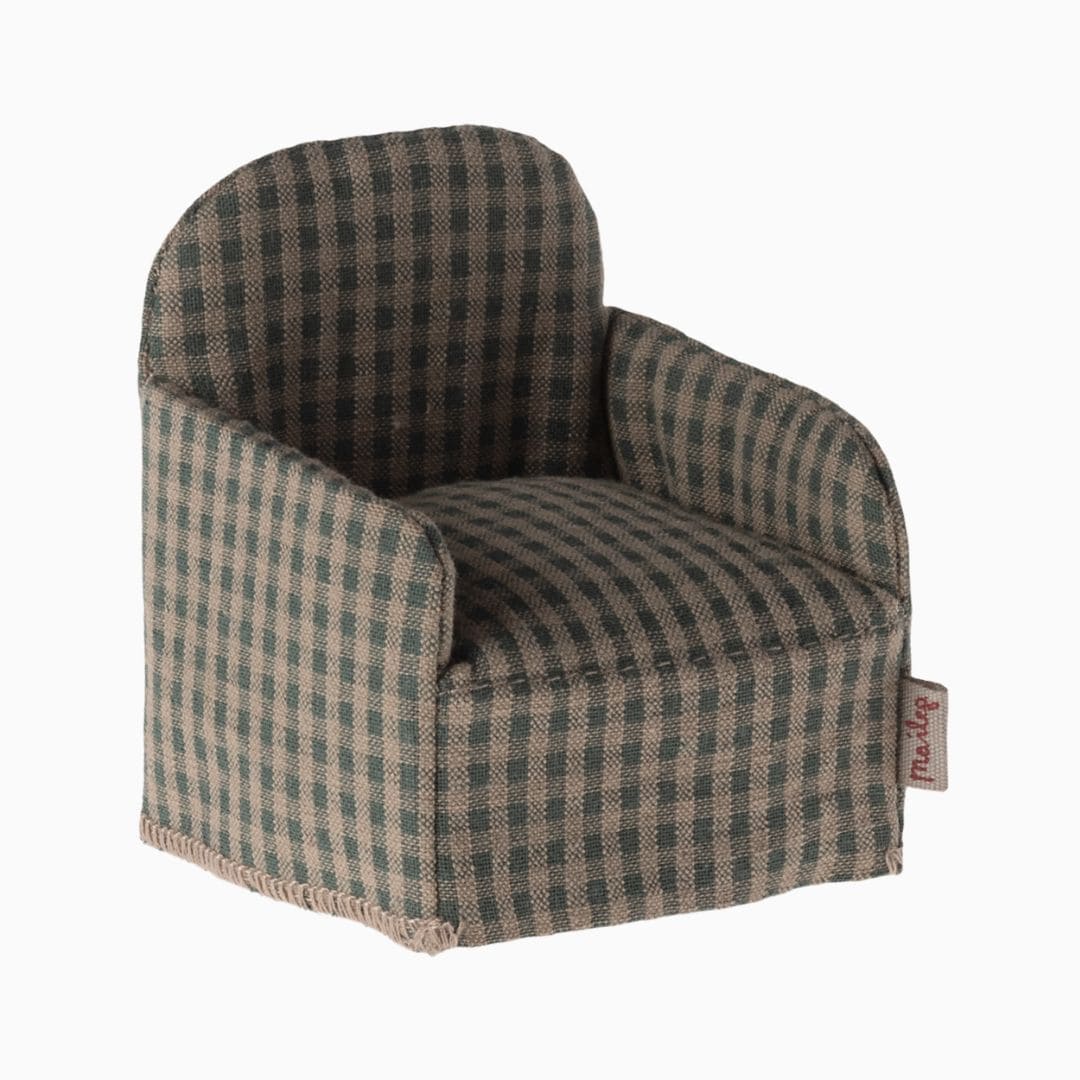 Maileg stoel - Green checker