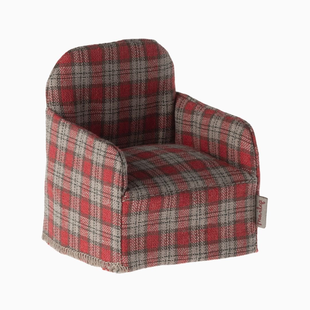 Maileg stoel - Red checker