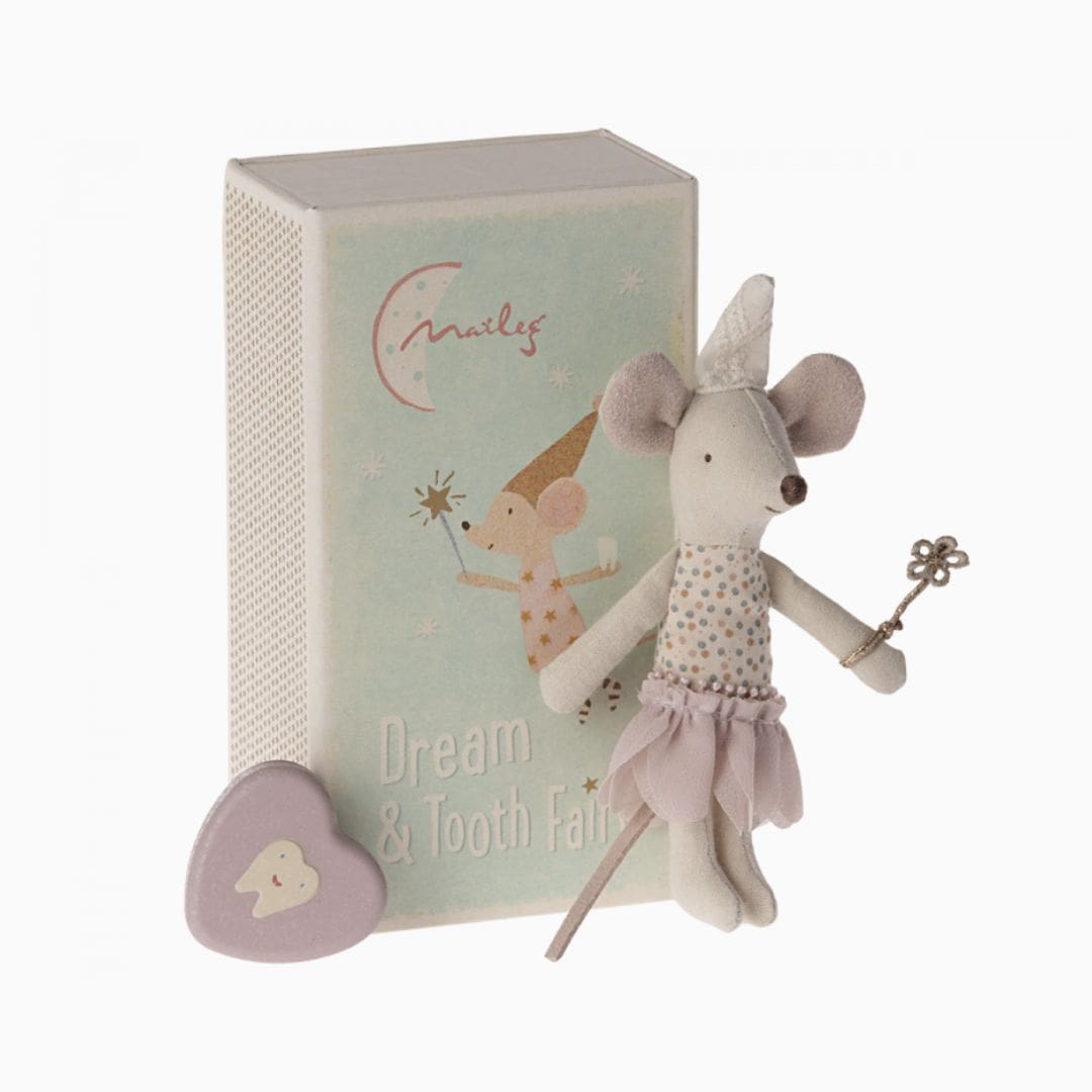 Tandenfee kleine zus Maileg met tandendoosje en luciferdoosje