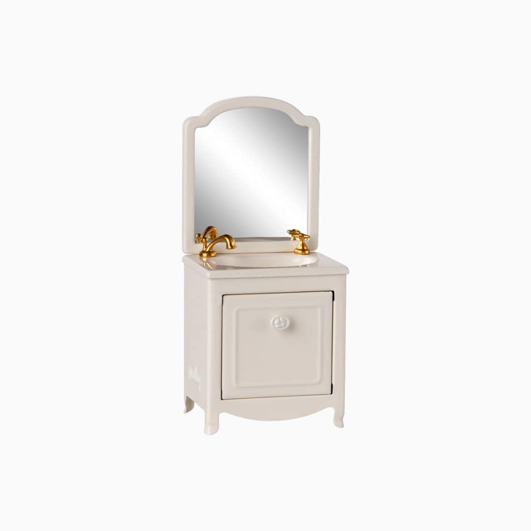 Maileg wastafel met spiegel - off white