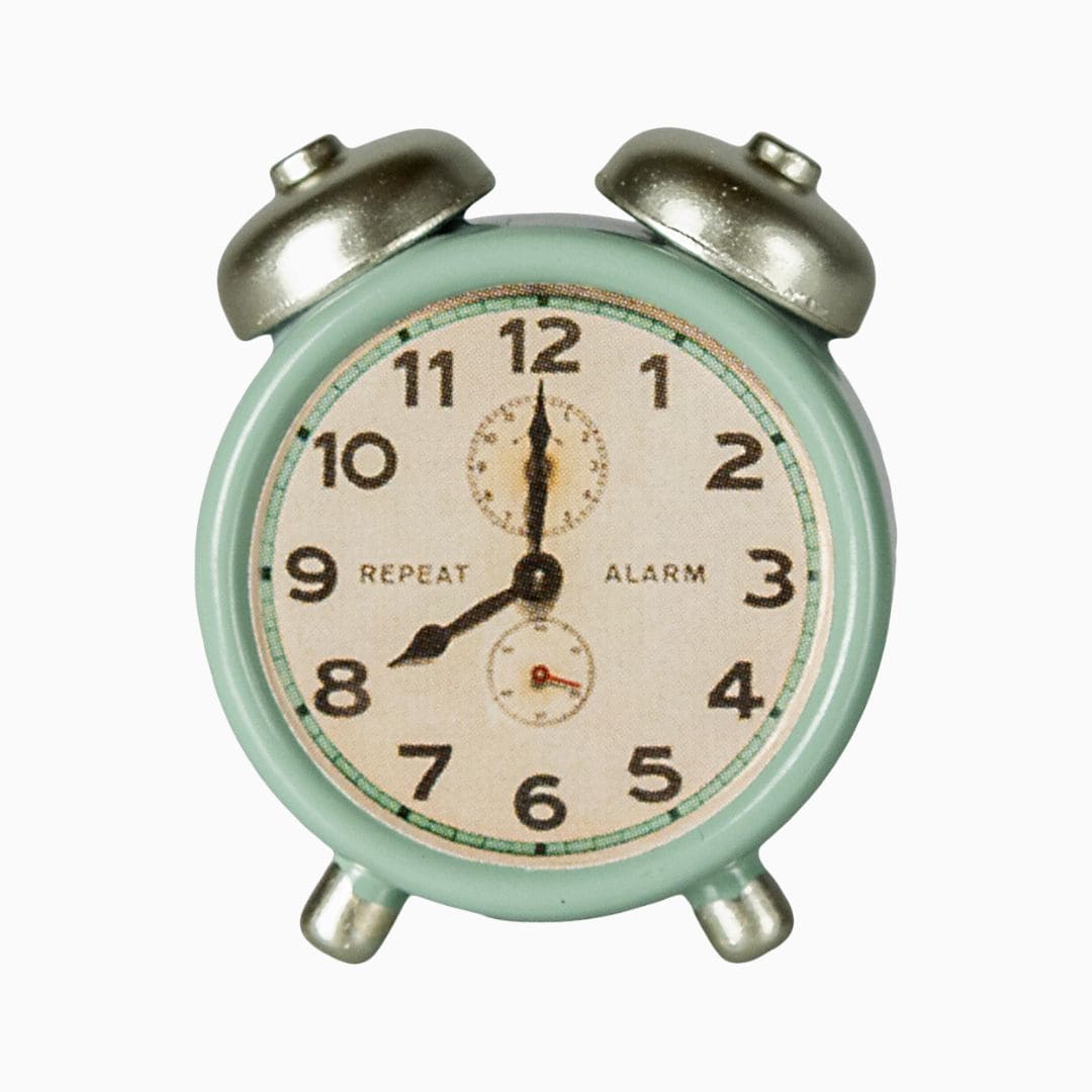 Maileg metalen alarmklok mintgroen