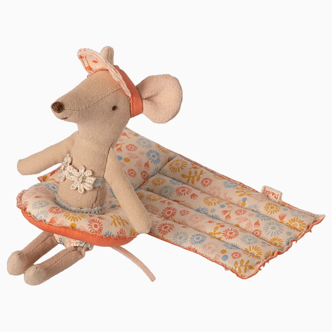 Maileg katoenen zwemband flowers voor babymuis, kleine zus of kleine broer met bloemenprint