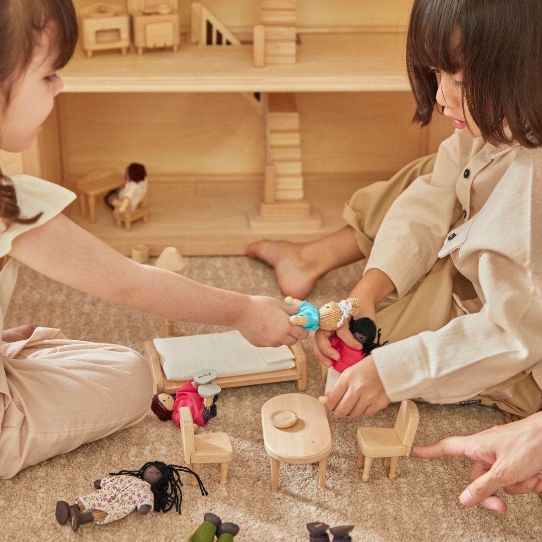 PlanToys poppenhuismeubels hout