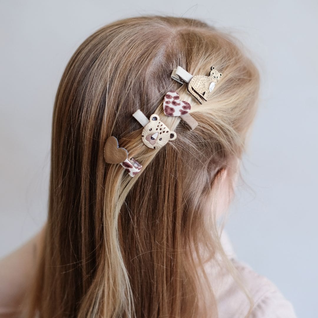 Mimi & Lula luipaard set haarclipjes - 8 stuks