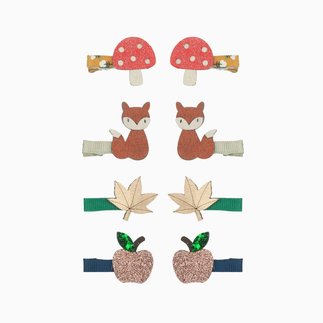 Mimi en Lula haarclipjes set van 8 in herfst thema