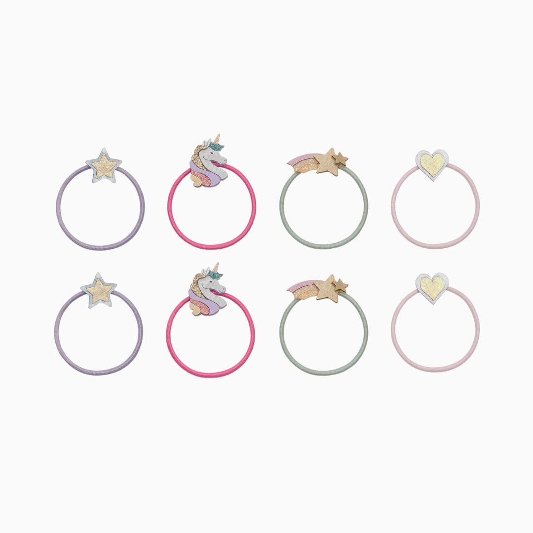 Mimi & Lula haarelastiekje met unicorns, hartjes en sterren