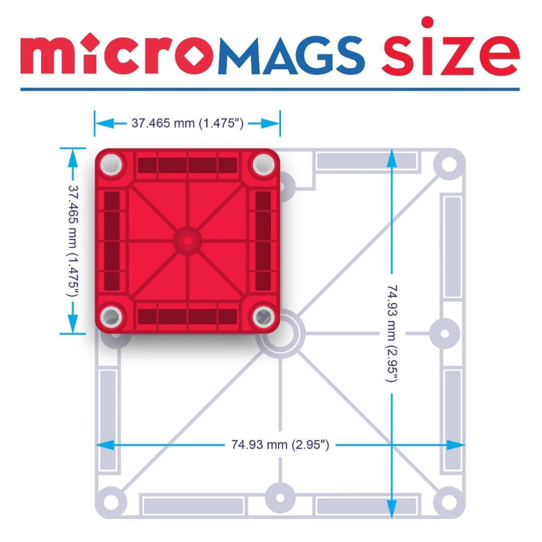 MAGNA-TILES micromags mini magnetische tegels set van 70