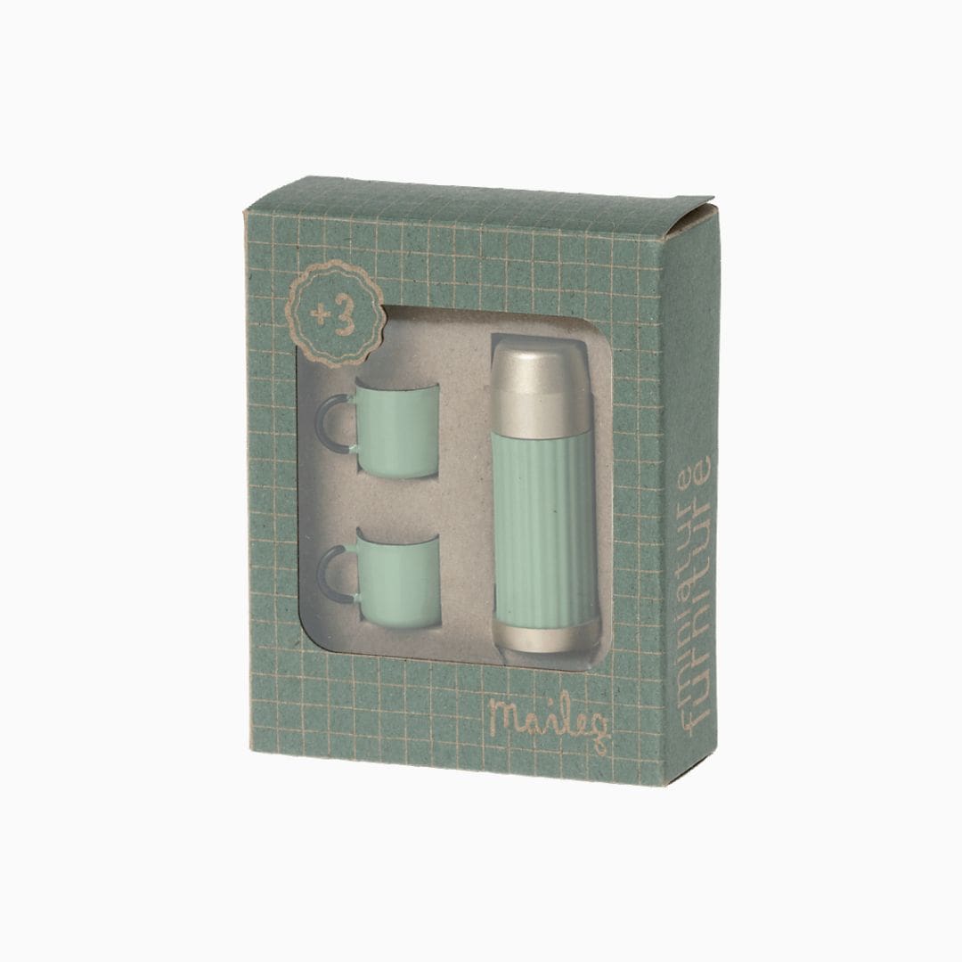 Maileg set thermosfles en mokken mint