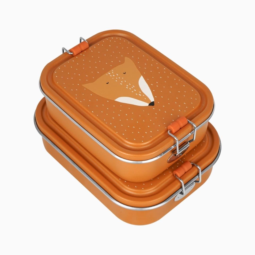 Trixie broodtrommel Mr. Fox van RVS met een inhoud van 800ML