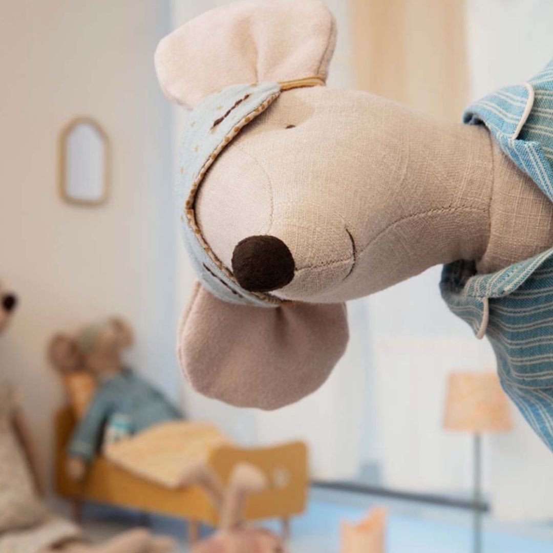 Maileg muis papa en mama in sigaarbox