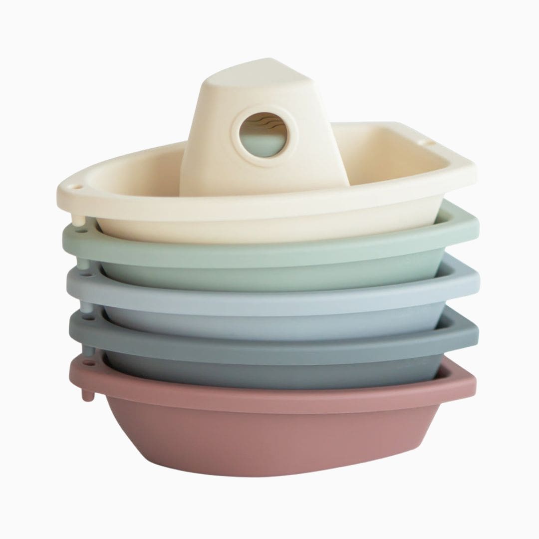 MUSHIE badbootjes badspeelgoed in zachte neutrale kleuren