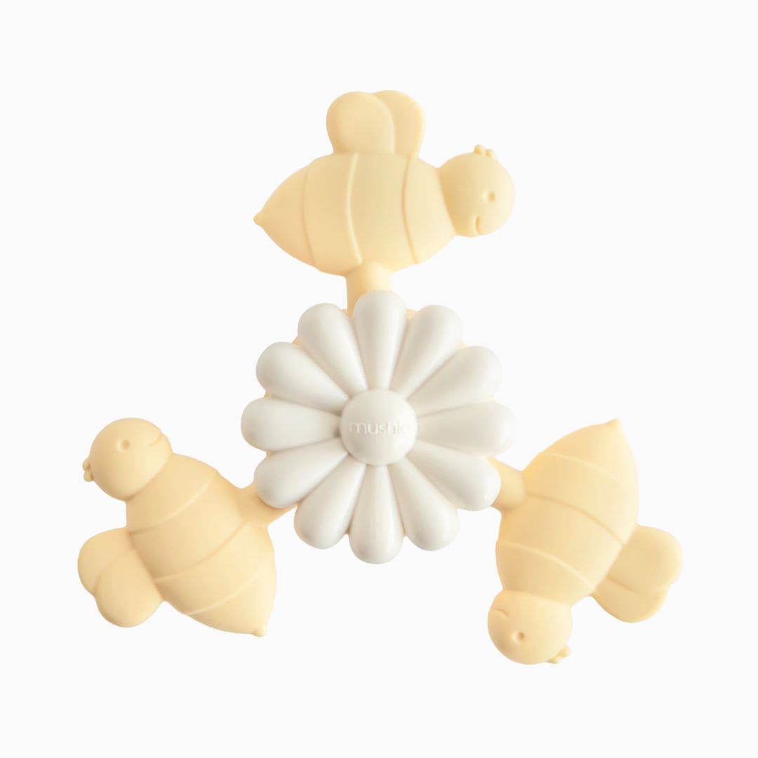 MUSHIE speelgoed spinner met bijen en bloem