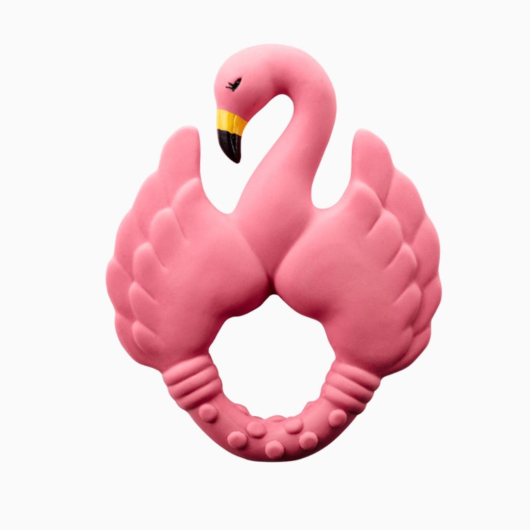 Roze flamingo bijtring van Natruba