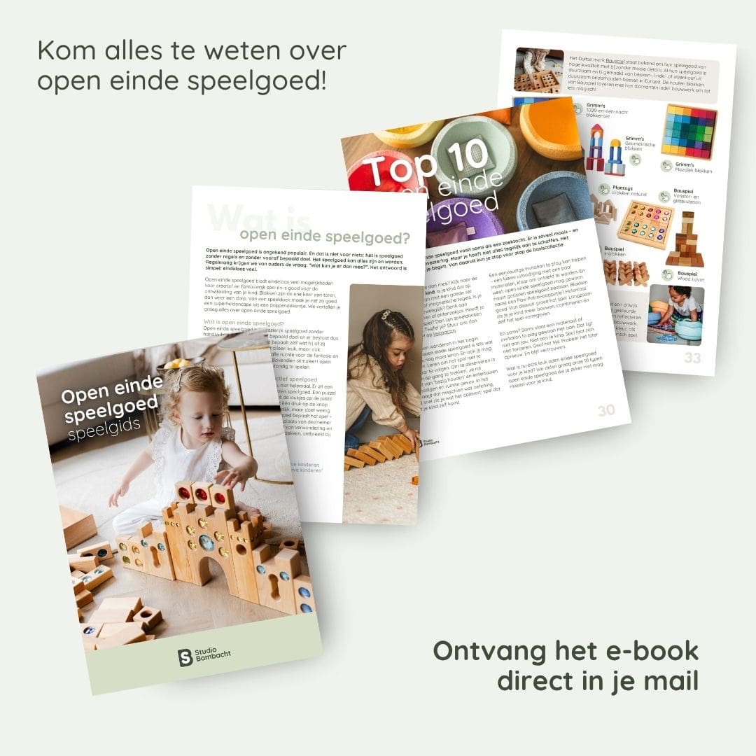 Boek met informatie over open einde speelgoed