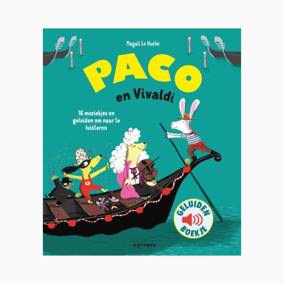 Interactief muziekboek Paco en Vivaldi van Magali Le Huche uitgegeven door uitgeverij Gottmer