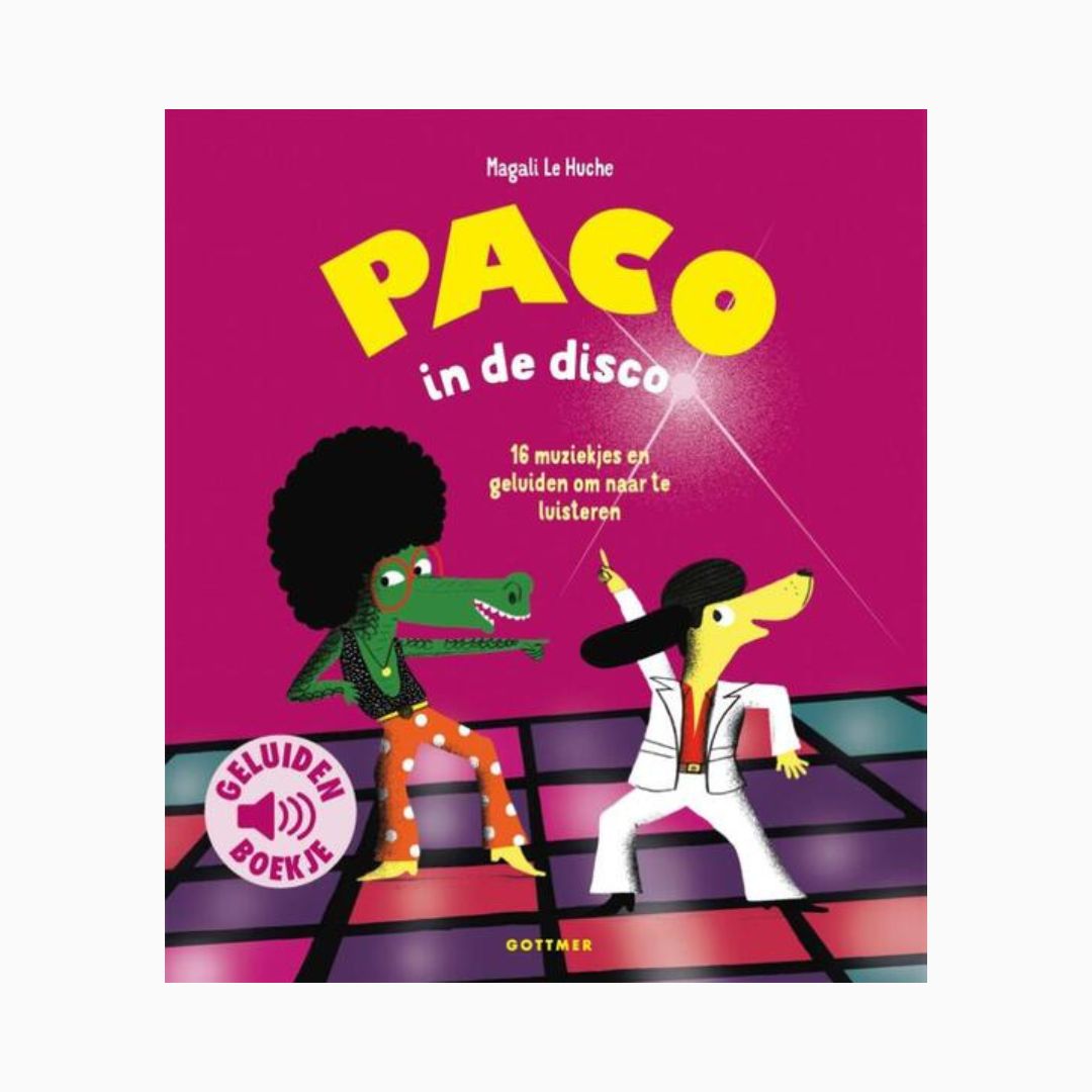 Interactief muziekboek Paco in de disco van Magali Le Huche uitgegeven door uitgeverij Gottmer