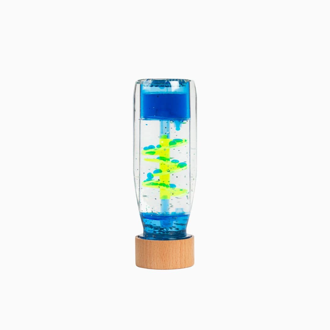 Petit Boum sensorische fles - spiraal blauw