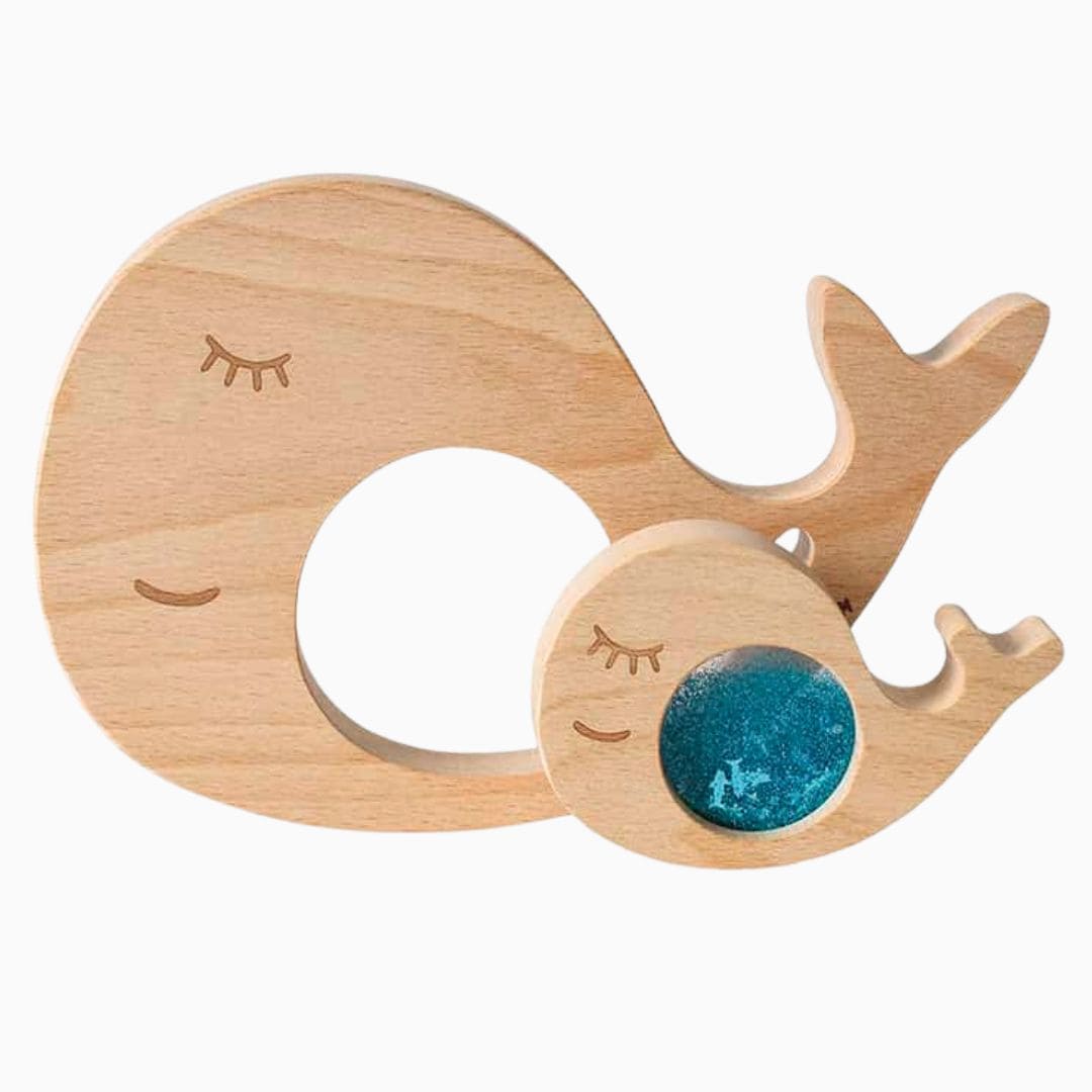 Petit boum tweedelige houten puzzel walvis
