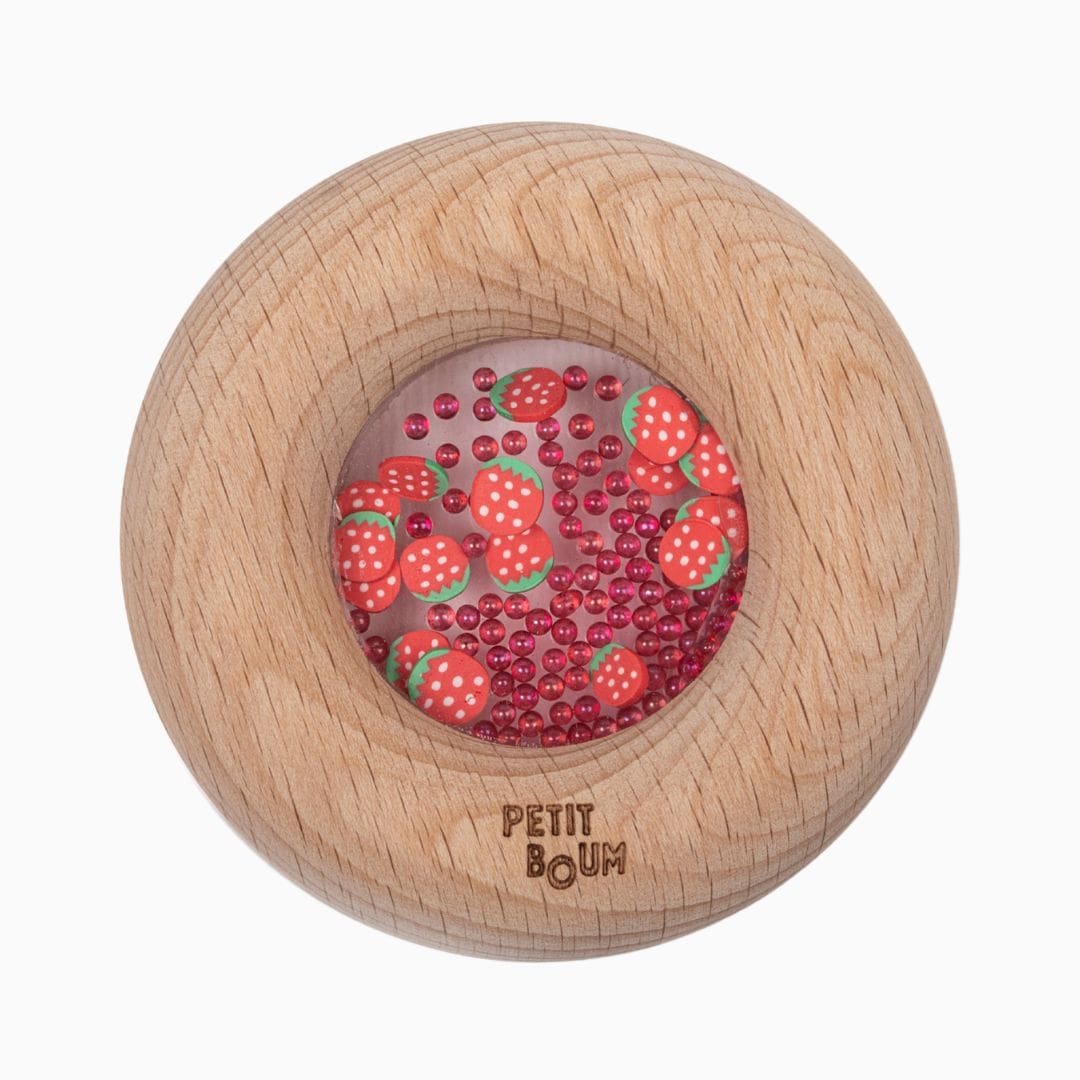 Petit Boum sensorische donut met aardbeien