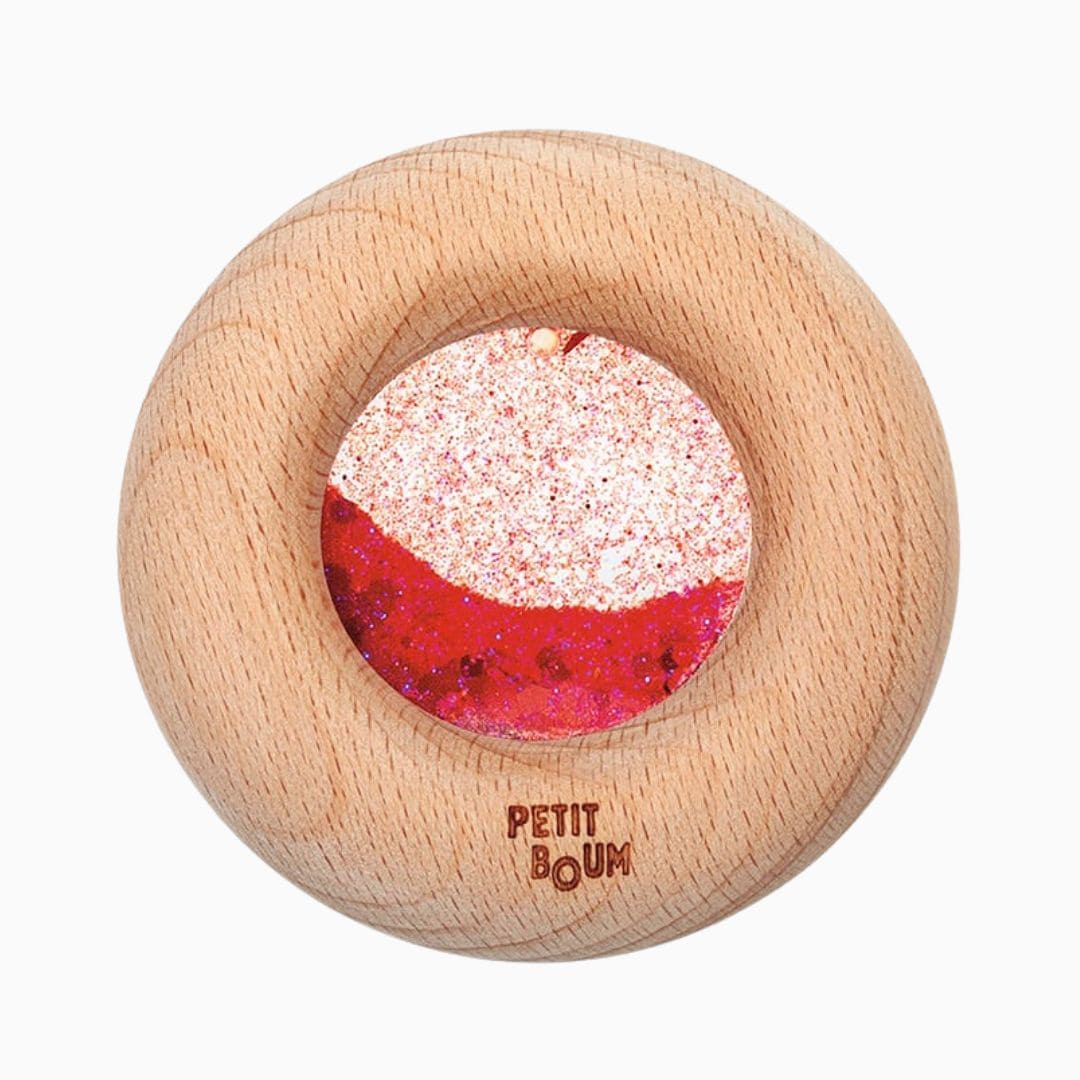 petit boum sensorische donut glitter rood