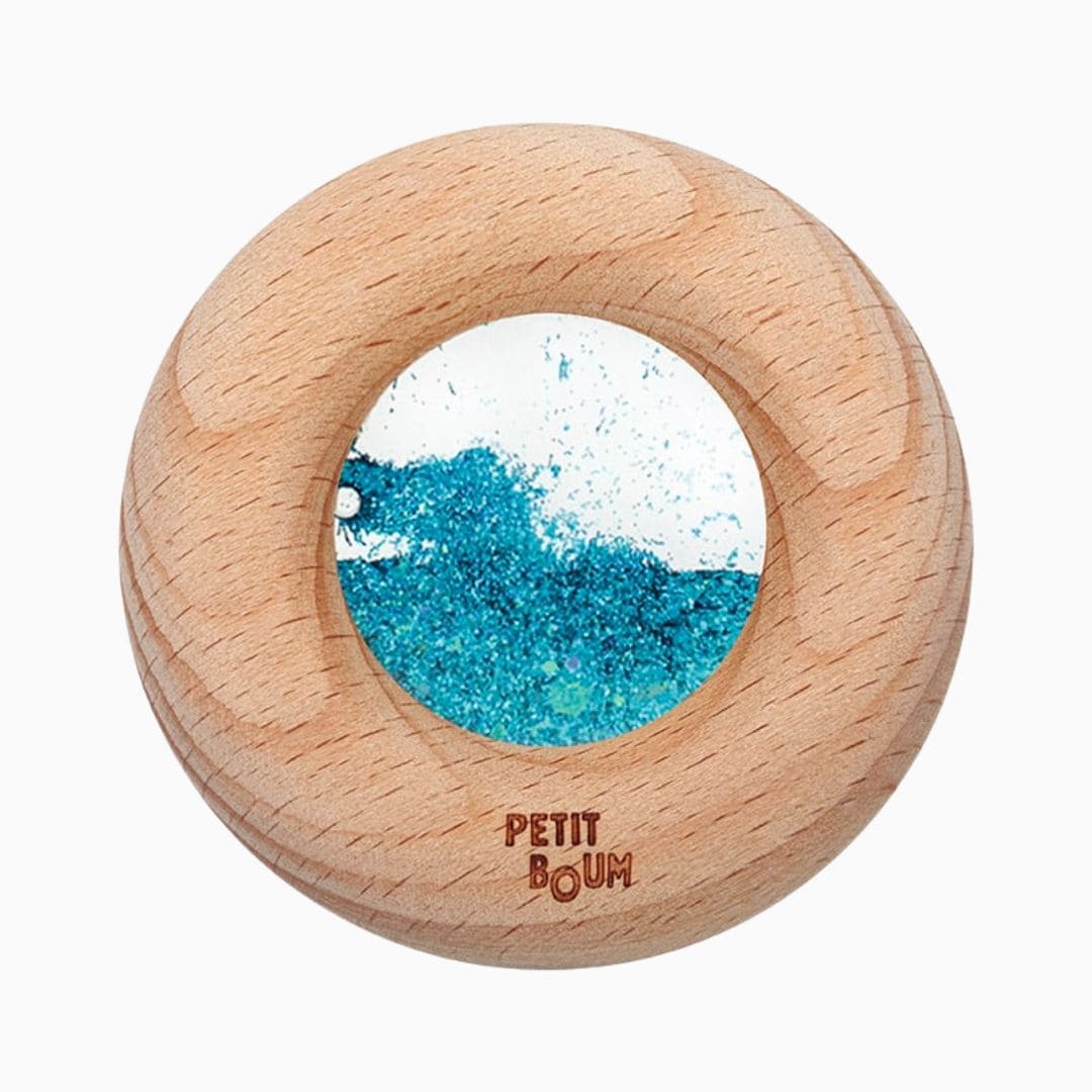 petit boum sensorische donut glitter turkoois