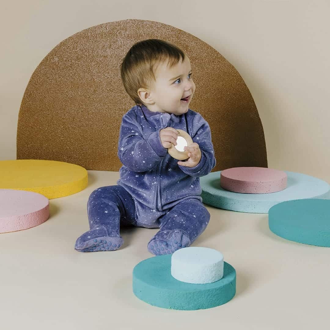Petit boum sensorische donut en bijtspeeltje met spiegel