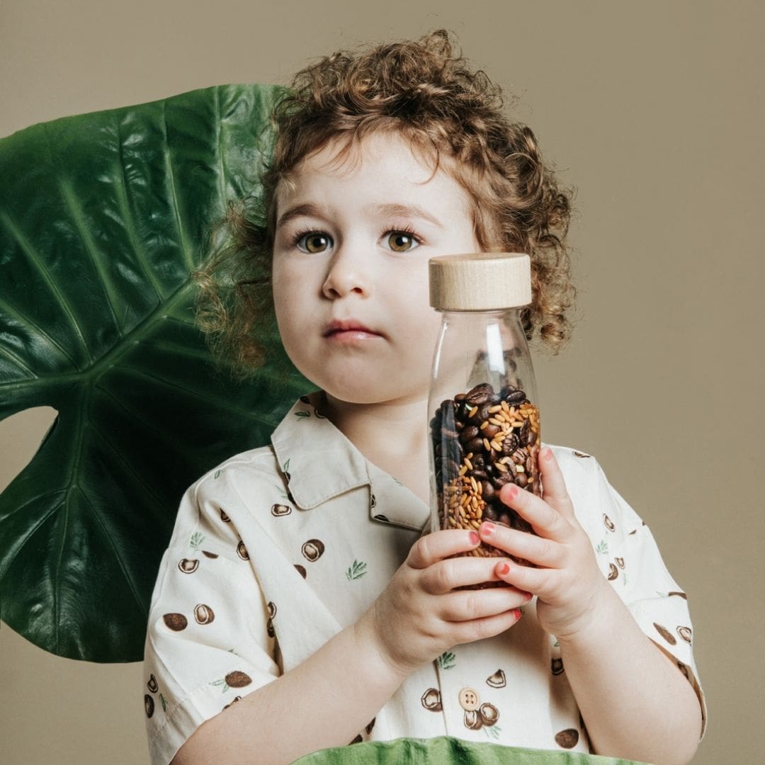 Petit Boum sensorische fles met geluid aap