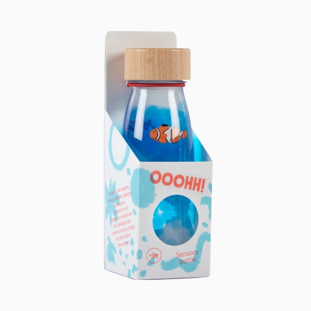 Petit Boum sensory bottle met clownvis