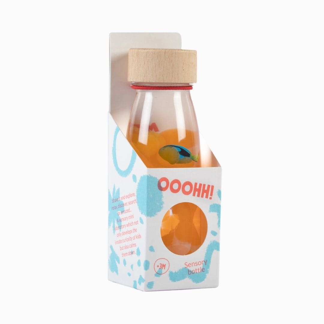 Petit Boum sensory bottle sensorische fles Picasso doktersvis